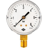 Alva Manometer Fig.2602 (1) 1/4" 63mm Durchmesser 0-10 bar Anschluss unten - AL2602-6310