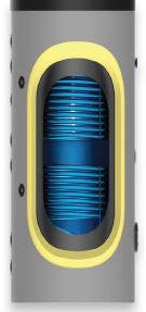 Alva Solarspeicher mit 2 WT 500 L, 50mm PU, weiss, 1,9/1,3 m2 - ALSS500W