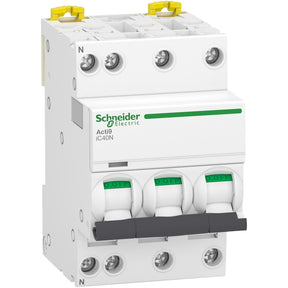 SCHNEIDER ELECTRIC Acti9 iC40N - Leitungsschutzschalter - 3 P+N - 25A - C Kurve - 6kA/10kA  – A9P54725
