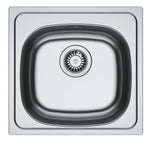 Alva Einbauspüle 455x435 mm Edelstahl ungebuerstet,  3 1/2" Stopfenventil - ACSE45N