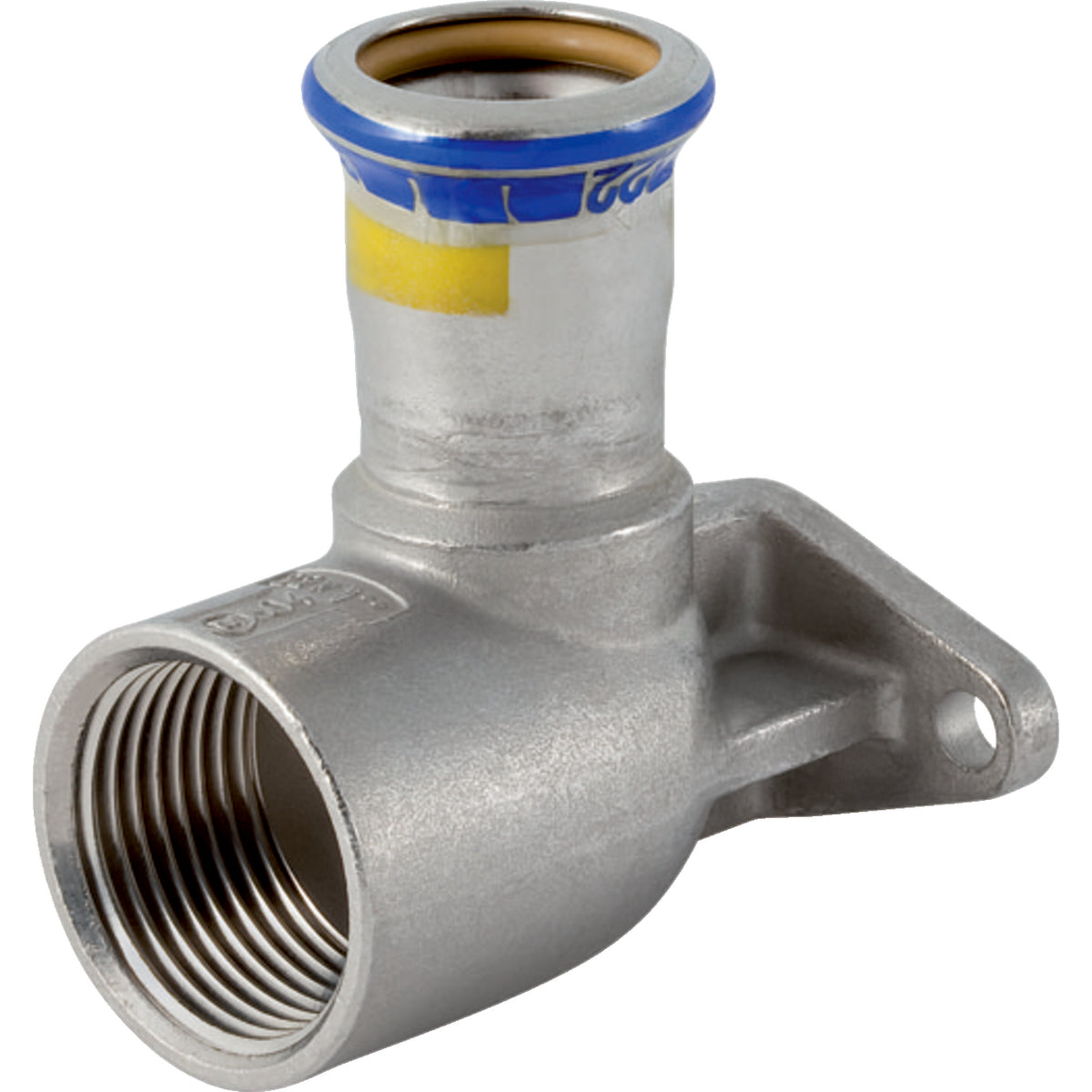 GEBERIT GE Mapress Edelstahl Gas Anschlusswinkel d28mm x Rp1 f. Gaszaehlergrundplatte  – 91100
