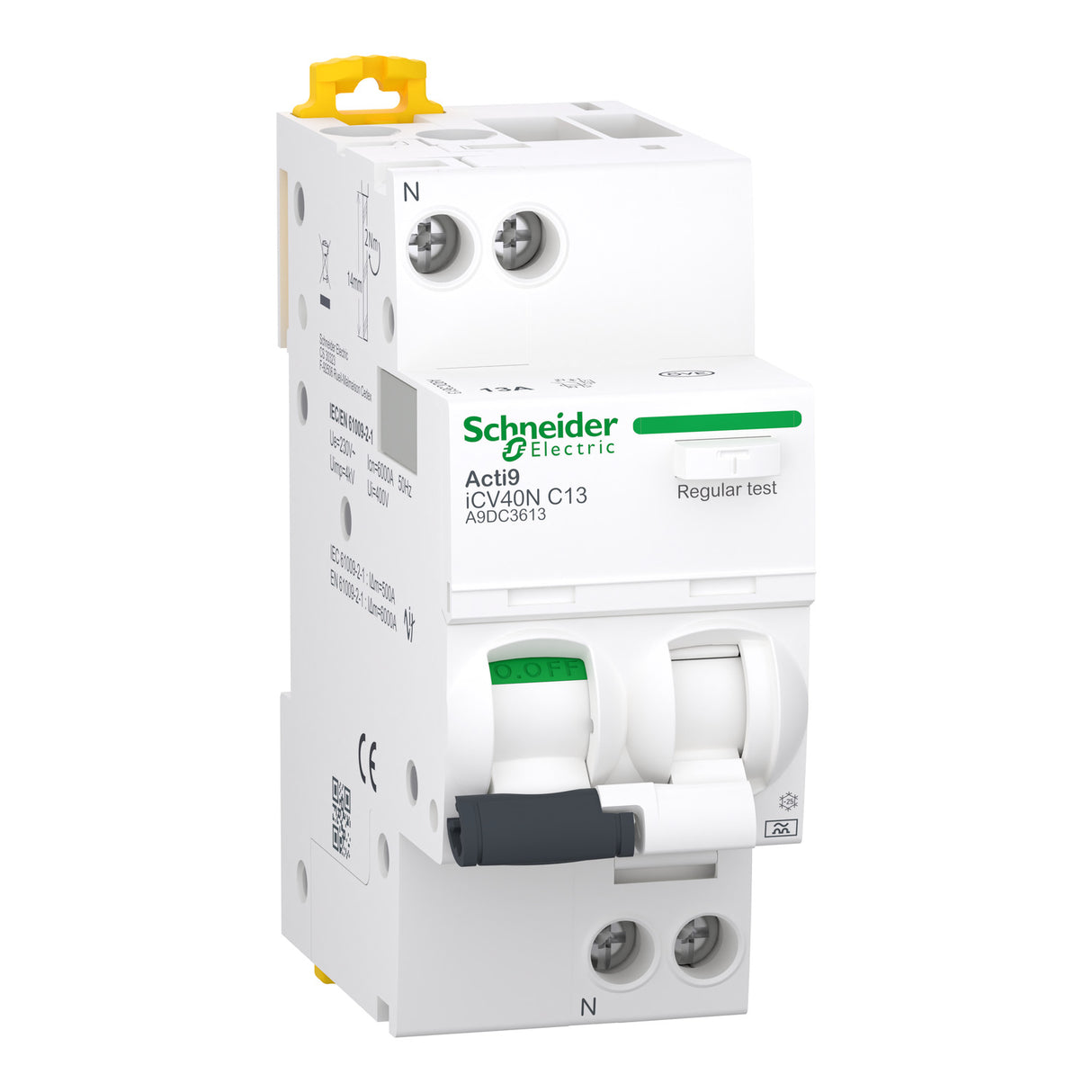 SCHNEIDER ELECTRIC Acti9 iCV40N - FI/LS - 1P+N - 13 A - C K urve - 6kA - 30mA - Typ A  – A9DC3613