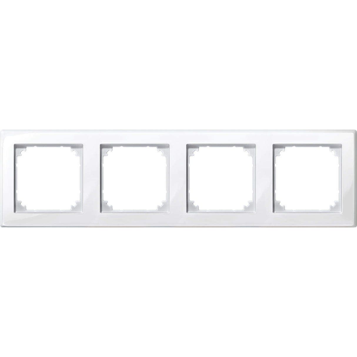 MERTEN M-SMART-Rahmen, 4fach, polarweiß glänzen d  – 478419