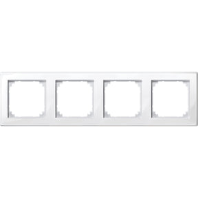 MERTEN M-SMART-Rahmen, 4fach, polarweiß glänzen d  – 478419