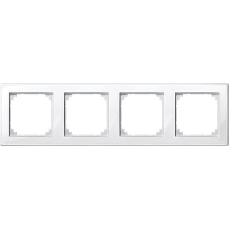 MERTEN M-SMART-Rahmen, 4fach, polarweiß glänzen d  – 478419