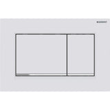 GEBERIT GE Betaetigungsplatte Sigma20 2-Mengen weissmatt lackiert/glanzchrom, square   – 115.883.JT.1