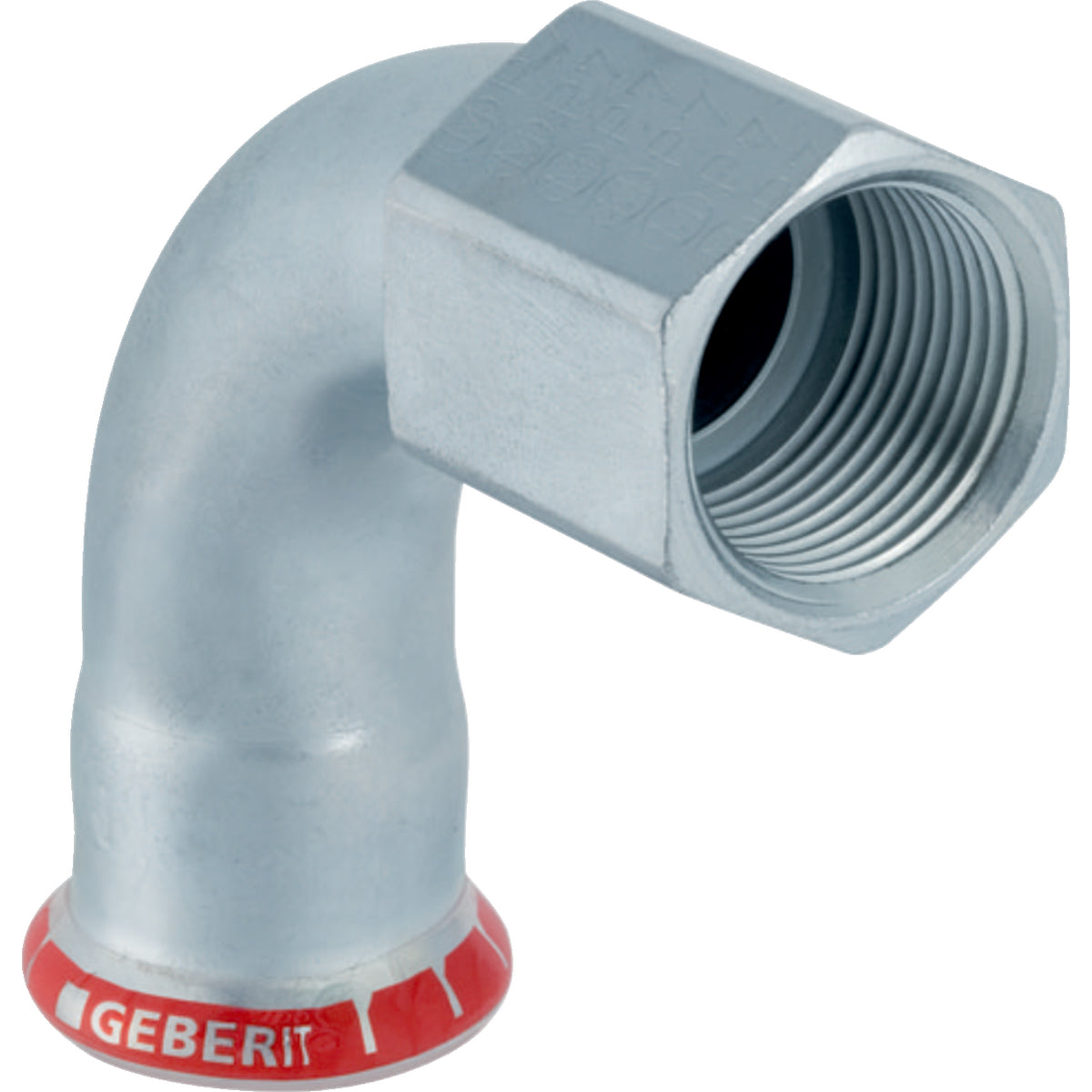 GEBERIT GE Mapress C-Stahl Uebergangsbogen 90 Gr. d28mm x Rp1/2 verzinkt  – 20558