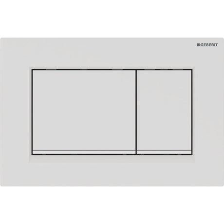 GEBERIT GE Betaetigungsplatte Sigma20 2-Mengen Kunststoff, mattweiss, square   – 115.883.01.1