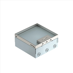 OBO Bodentank komplett 3fach VDE-Steckdose E delstahl, rostfrei A2 1.4301  – 7427216