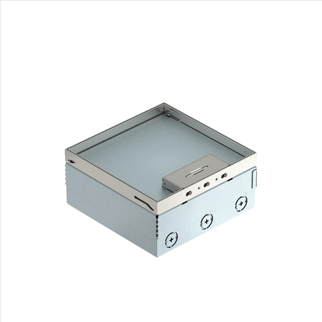 OBO Bodentank komplett 3fach VDE-Steckdose E delstahl, rostfrei A2 1.4301  – 7427216