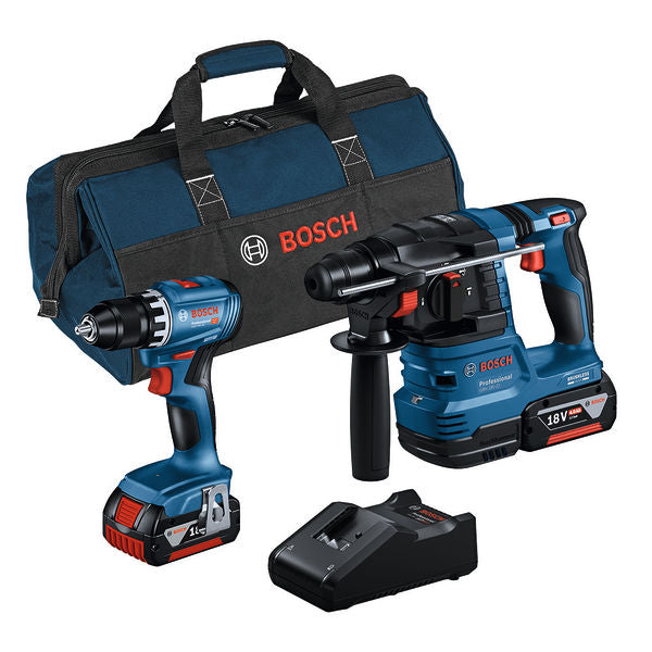BOSCH POWER TOOLS Combo Kit 2-tlg. Kit 18V: GSR 18V-45 + G BH 18V-22 + 2 x 4.0Ah + GAL 18V-40 (C)  – 0 615 A50 038