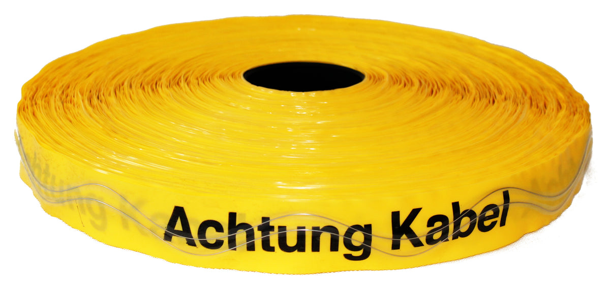 Alva Ortungsband Nr.6, rot, Rolle 250m 40x0,15mm, Achtung Kabel - SNOWBAKABD