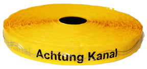 Alva Ortungsband Nr.6, gelb, Rolle 250m 40x0,15mm, Achtung Kanalleitung - ACOWBAKAND