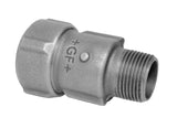 FISCHER GEORG FITTINGS Primofit Übergangsstück mit AG, 1" für Stahlrohre, schwarz   – 775207053