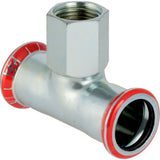 GEBERIT GE Mapress C-Stahl T-Stueck mit Abgang d35 x Rp3/4 x 35mm verzinkt  – 21313