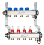 ALVA FBH-Verteiler Edelst. VA-Fbif 1"AG 16 Kreise, flachd. 0-2,5 l/min, L:940 mm