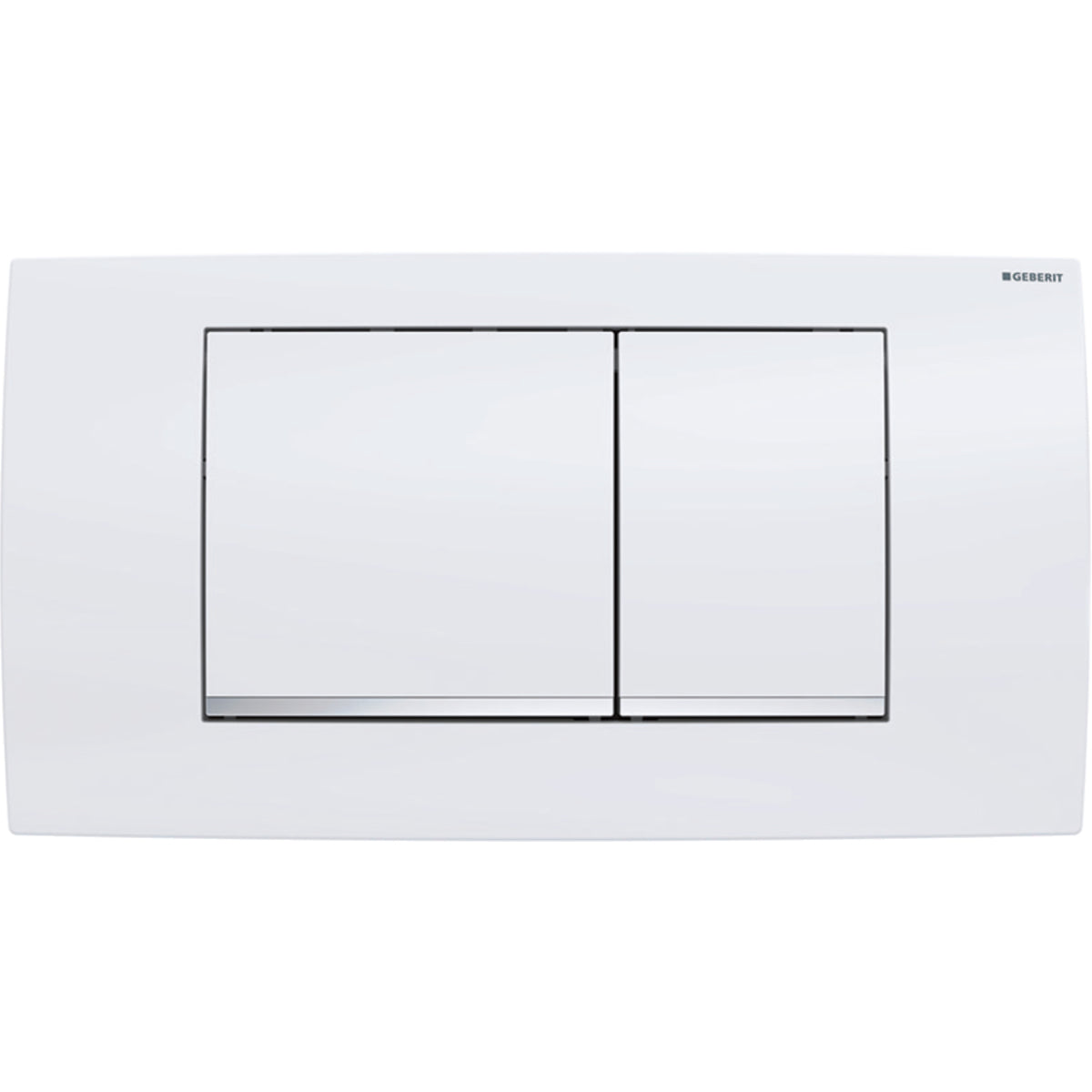GEBERIT GE Betaetigungspl. Twinline30 2-Mengen weiss/glanzchrom   – 115.899.KJ.1