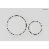 GEBERIT GE Betaetigungsplatte Sigma20 2-Mengen Kunststoff, mattweiss, round   – 115.882.01.1