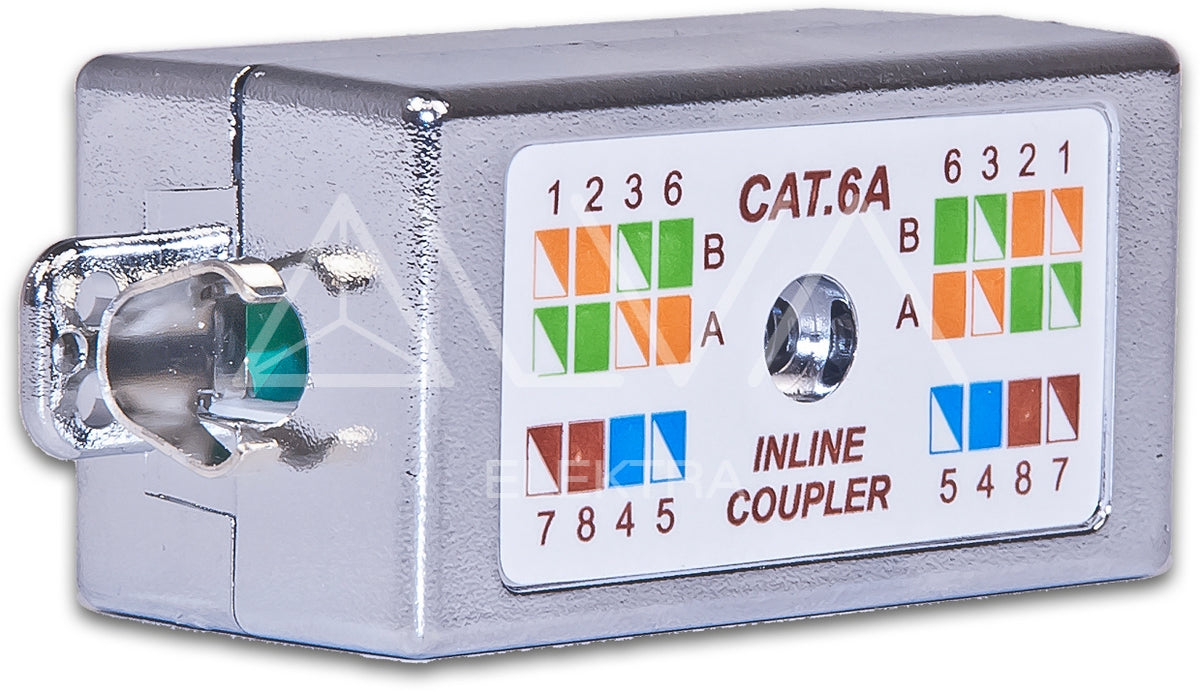 Alva KAT.6A Modul zur Verbindung von 2 Verlegekabeln, toolless - VM-KAT6A-TL