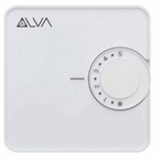 ALVA Raumthermostat analog, weiss Kabel 24 V, heizen + kühlen