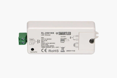 SMARTLED LED Dimmer Steuerung 1x8 A per PUSH DIM oder Funk-Fernbedienung   – SL-2501NS