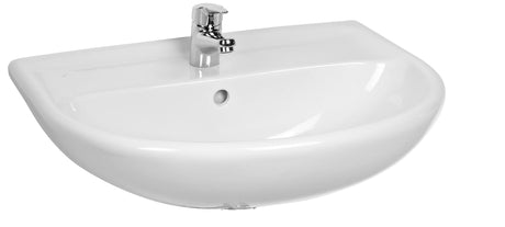 Alva Una Waschtisch 55x45cm mit Hahnloch, Weiß - AQWT55.1