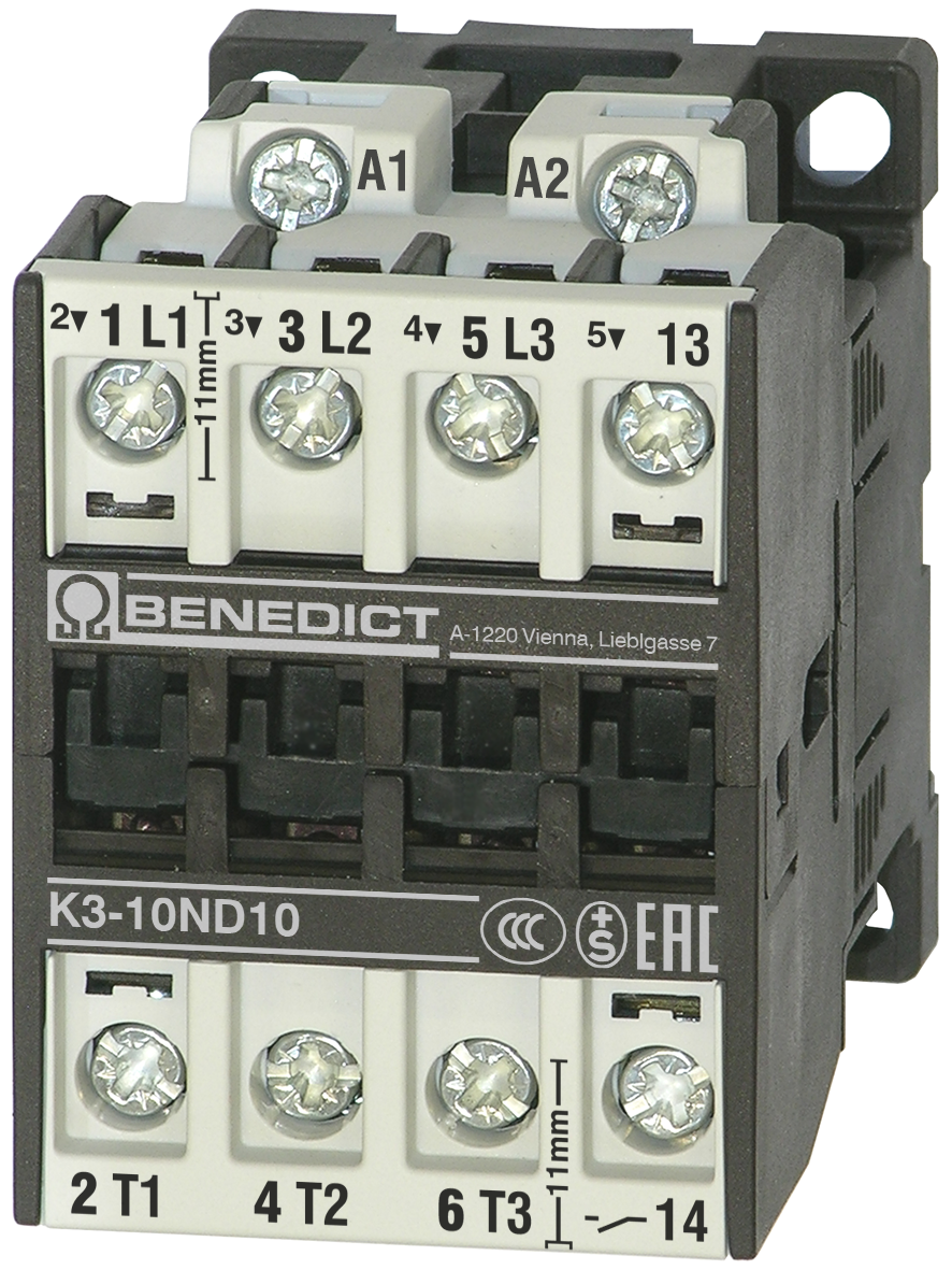 BENEDICT Schütz 4kW 3~400V 380-415V 50Hz  400-440V 60Hz   – K3-10ND01 400