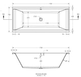 Alva Idea 1.0 Acryl Wanne Duo (P) 170x75cm, Weiß ohne Füße - AQBWIDDUOP170.1