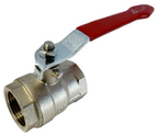 ALVA Kugelhahn Heizung MS 6/4" IG/IG Hebelgr.Stahl verz. rot PN25 Stopfbuchse