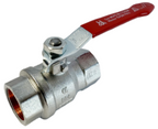 ALVA Kugelhahn Universal MS 6/4" IG/IG ÖVGW Gas + TW Hebelgr. St verz. rot PN40