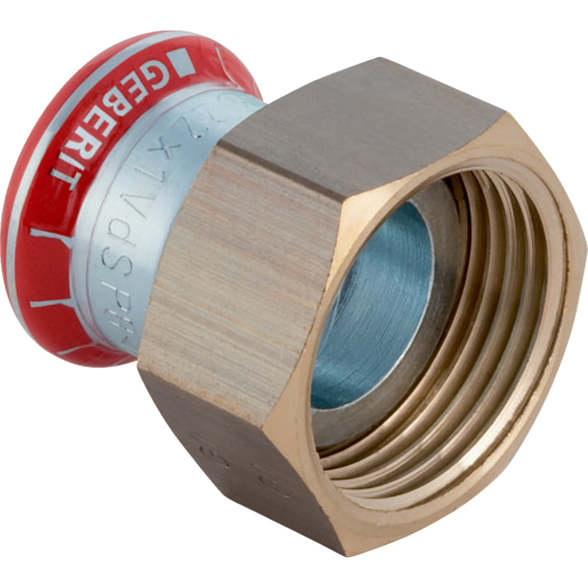 GEBERIT GE Mapress C-Stahl Uebergang mit Ueberwurfmutter MS d35mm x G6/4 verz.  – 25036