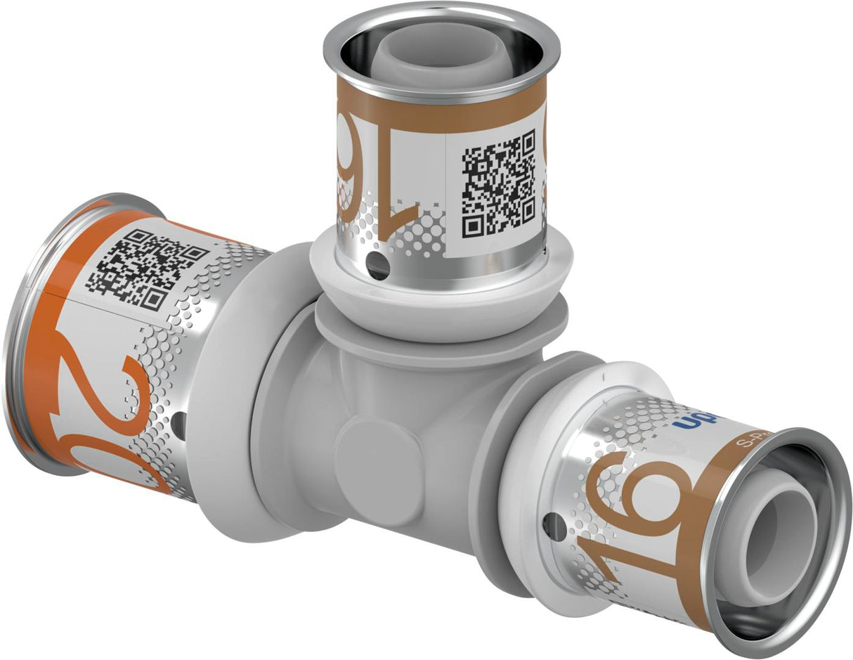 UPONOR Uponor S-Press PLUS T-Stück reduziert PPSU 20-16-16   – 1039949