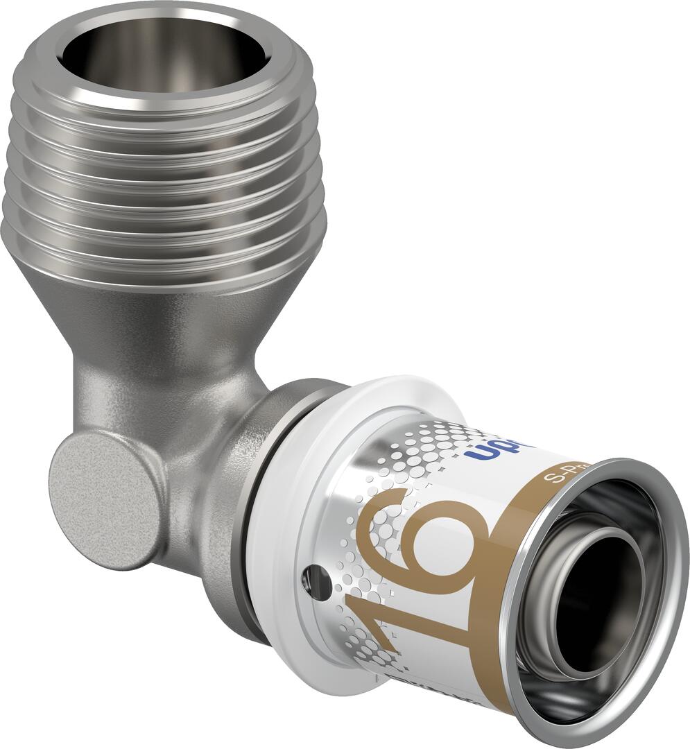 UPONOR Uponor S-Press PLUS Winkelnippel 16-R1/2"MT   – 1070532