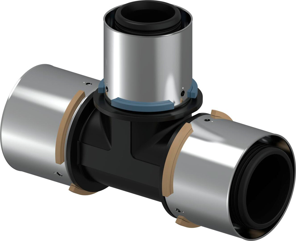 UPONOR Uponor S-Press Verbund T-Stück reduziert PPSU 50-40-50  – 1046400