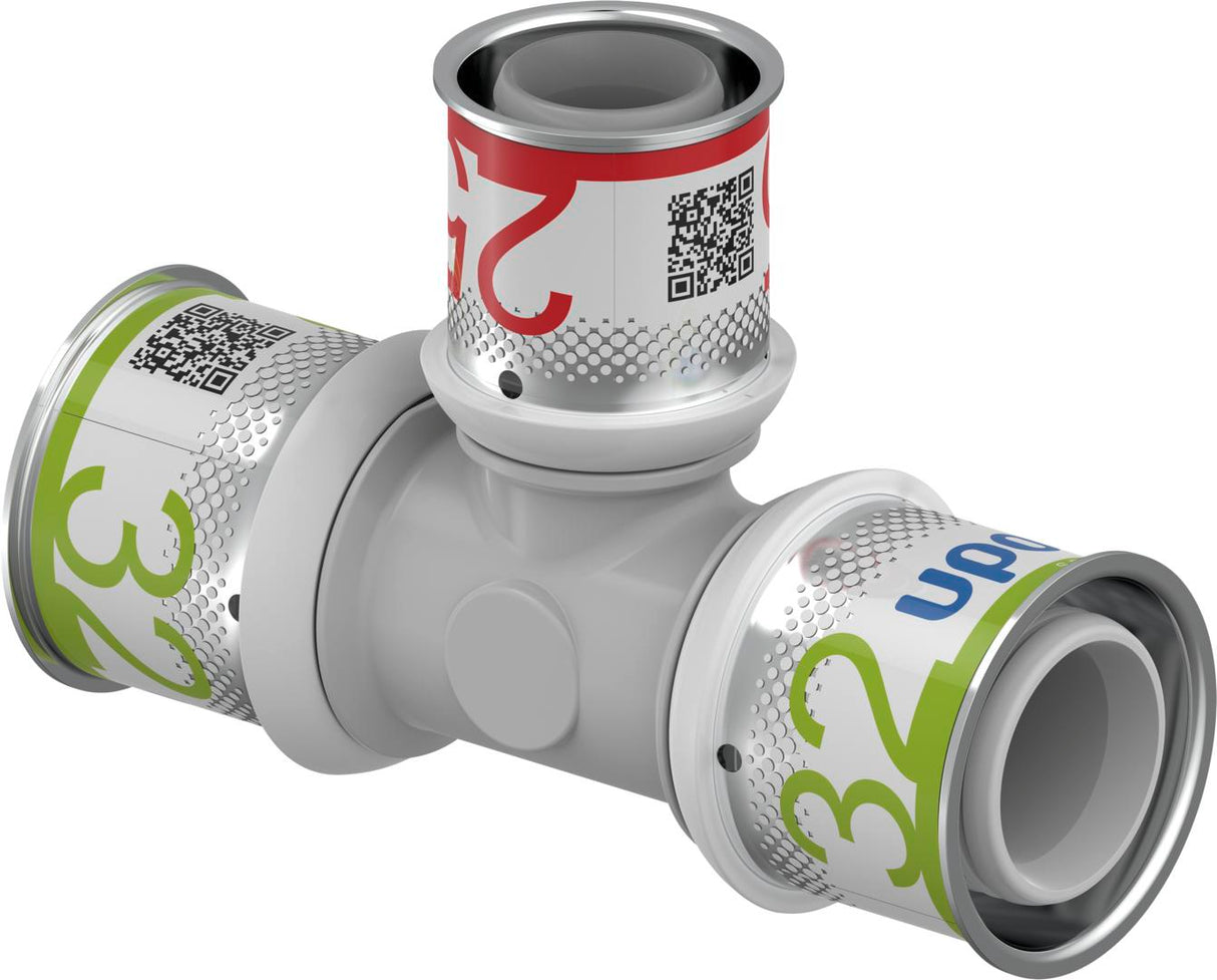 UPONOR Uponor S-Press PLUS T-Stück reduziert PPSU 32-25-32   – 1039961