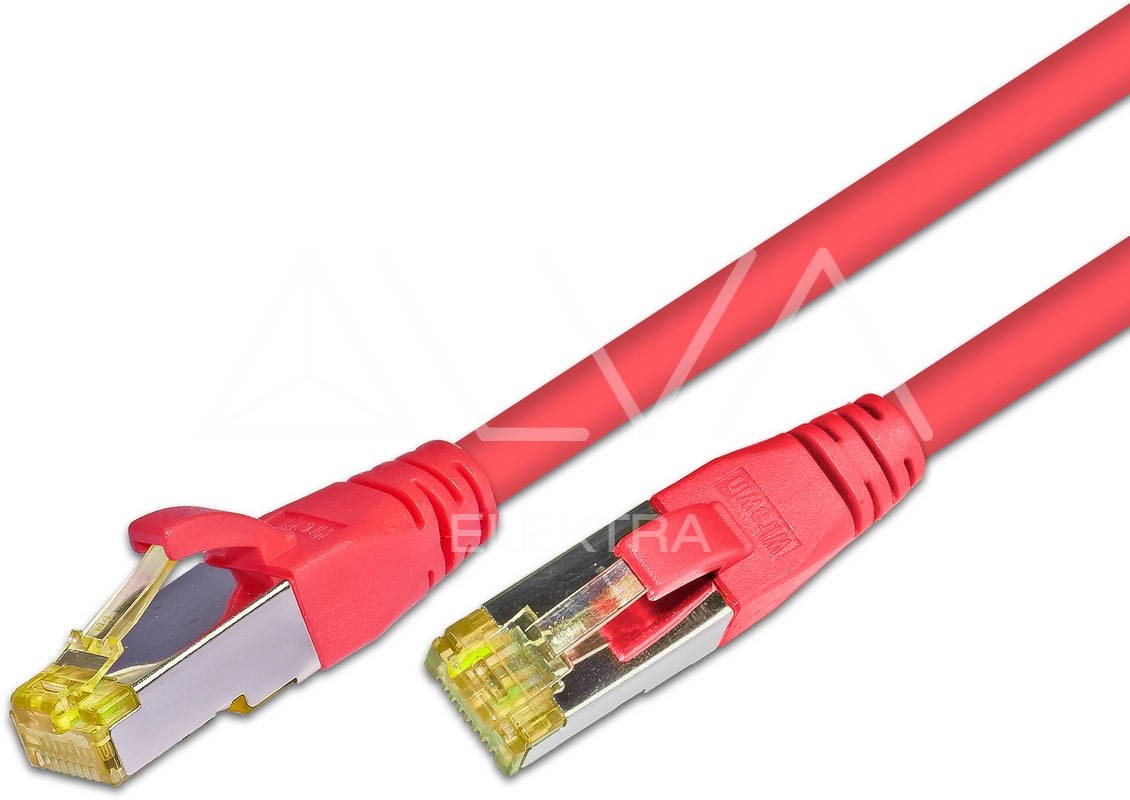 Alva KAT.6A HQ Patchkabel, S/FTP, LSOH, Lifetime Warranty, 0.5m, rot - PK-KAT6A0.5RT