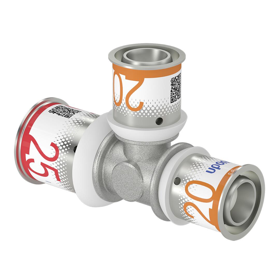 UPONOR Uponor S-Press PLUS T-Stück reduziert 25-20-20   – 1070576