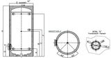 Alva Wärmepumpen Puffersp. mit Flansch 200 L, weiss, PU 55 mm - ALWPPS200FW