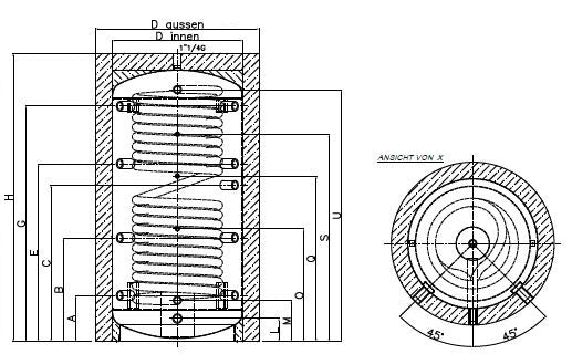 Alva Schicht-Kombispeicher 800 L,Silber Vlies 100 mm - ALSKS800