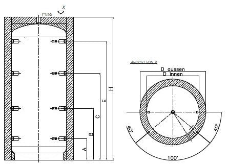 Alva Pufferspeicher 600 L,Silber Vlies 100 mm - ALPS600