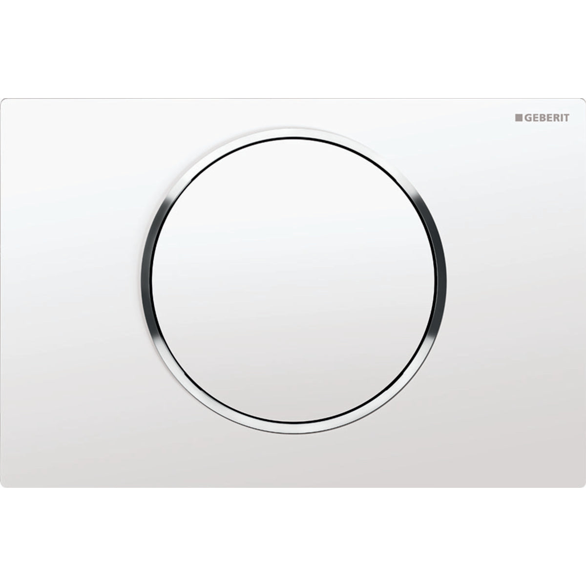 GEBERIT GE Betaetigungsplatte Sigma10 Spuel/Stop weiss-glanz-weiss, round   – 115.758.KJ.5
