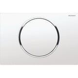 GEBERIT GE Betaetigungsplatte Sigma10 Spuel/Stop weiss-glanz-weiss, round   – 115.758.KJ.5
