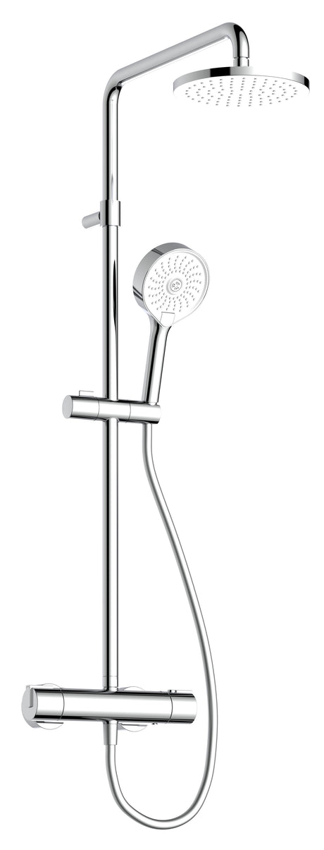 Alva Spa Duschsystem 99cm mit Thermostat, Chrom - AQARSPDST11