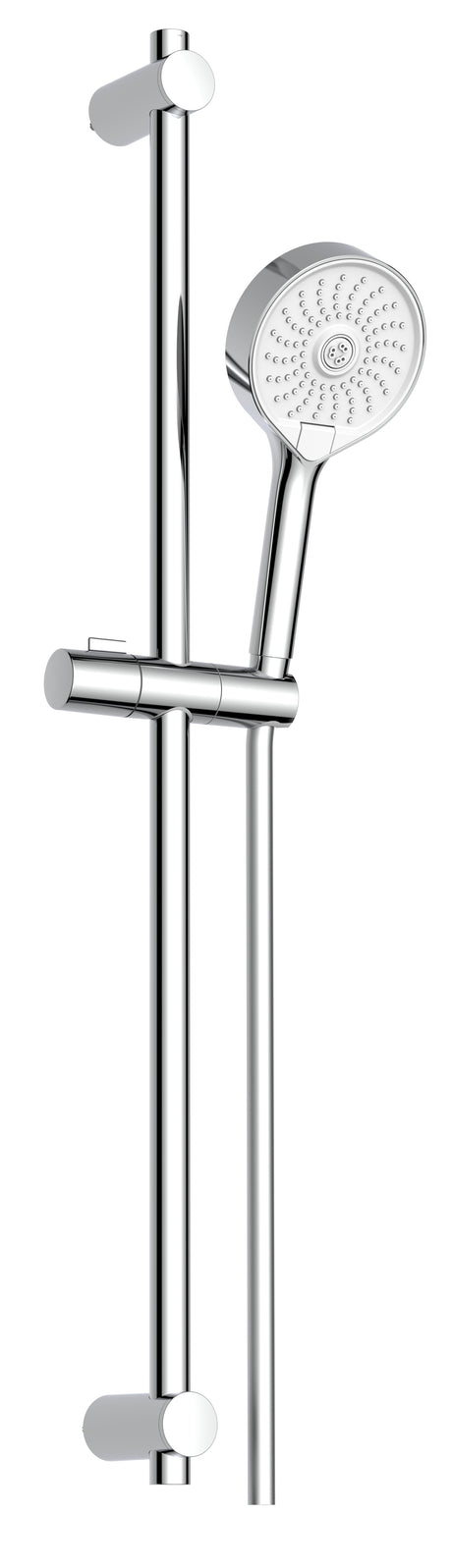 Alva Varia Brausestangenset 90cm verstb. Wandbf., HB 3-fach, BS 150 cm, Chrom - AQARVABS90V4