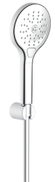Alva Varia Wannenset, HB 3-fach Wandhalter, BS 150cm, Chrom - AQARVAWS3.4