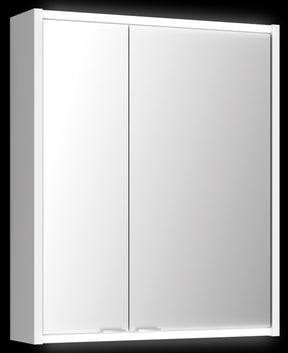 Alva Varia Spiegelschrank 60x71,4x15,2cm, LED-Lightstrip, Weiß - AQBMVASPS12