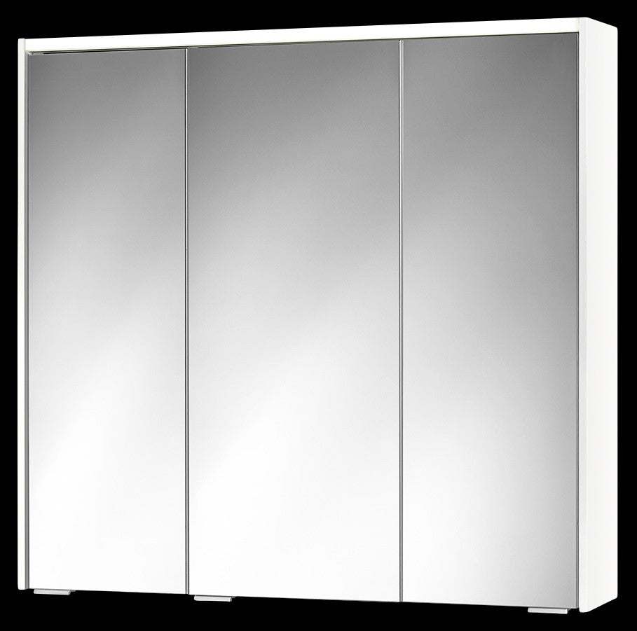 Alva Varia Spiegelschrank 80,4x73,4x14,7cm, LED-Lightstrip, Weiß - AQBMVASPS13