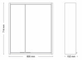 Alva Varia Spiegelschrank 60x71,4x15,2cm, LED-Lightstrip, Weiß - AQBMVASPS12
