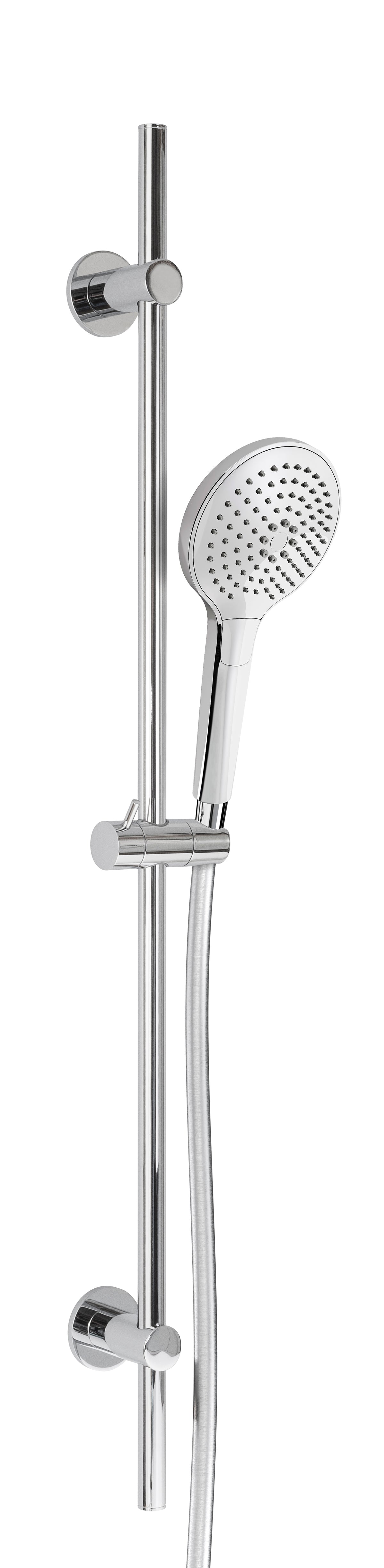 Alva Varia Brausestangenset 95cm verstb. Wandbf.,HB. 3-fach, BS 160cm, Chrom - AQARVABS95V2