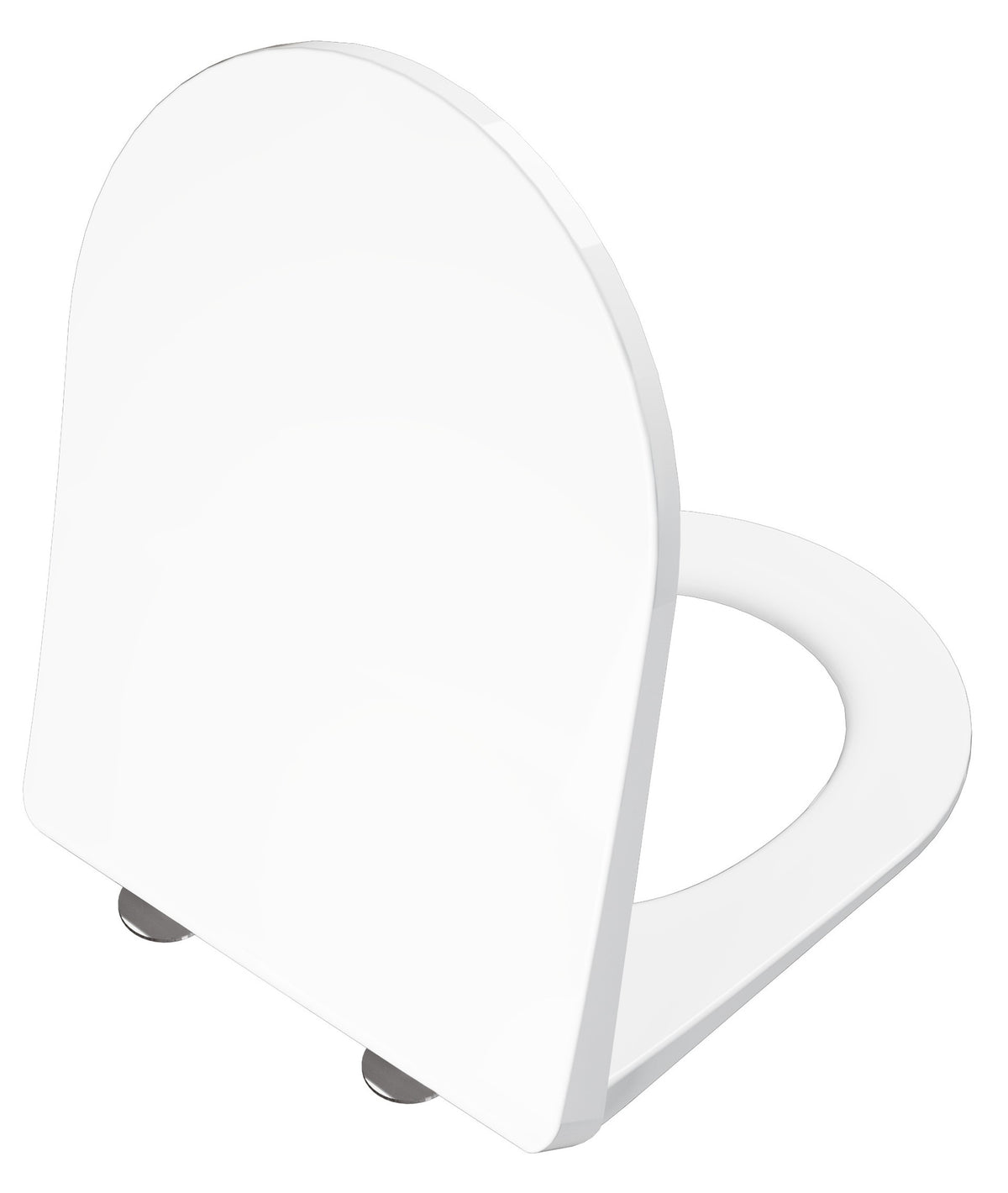 Alva Aura WC-Sitz mit Absenkautom. Scharn. Edelstahl, f. AQKEAUWWCTRS, Weiß - AQKEAUSITZA.1